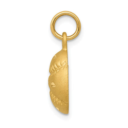 14k Yellow Gold Baseball Charm