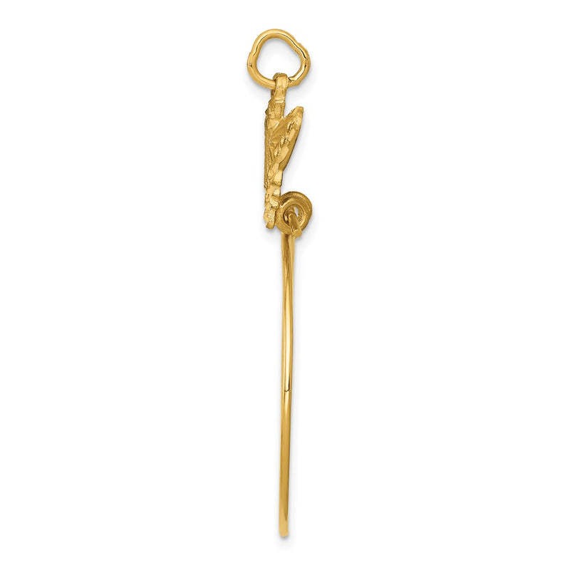 14k Yellow Gold Butterfly Holder Charm