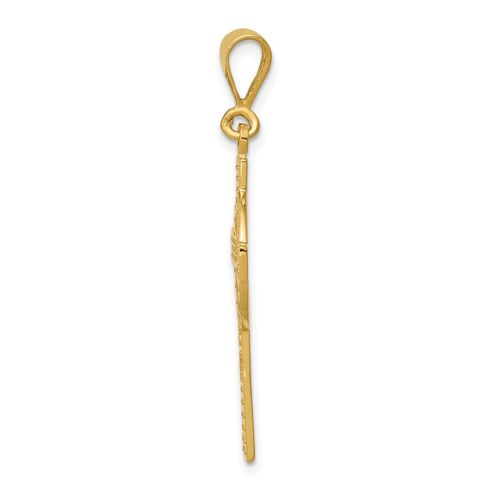 14k Yellow Gold Celtic Cross Pendant