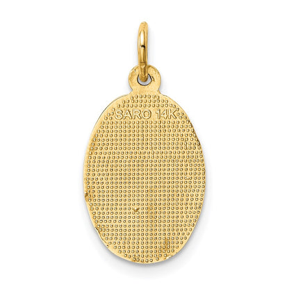 14k Yellow Gold Saint Christopher Medal Charm