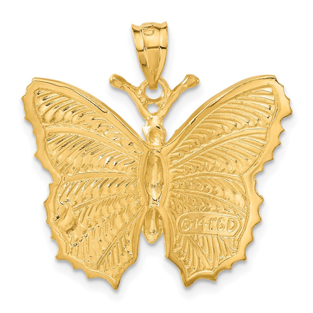 14k Yellow Gold Butterfly Charm