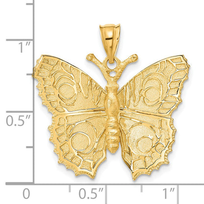 14k Yellow Gold Butterfly Charm