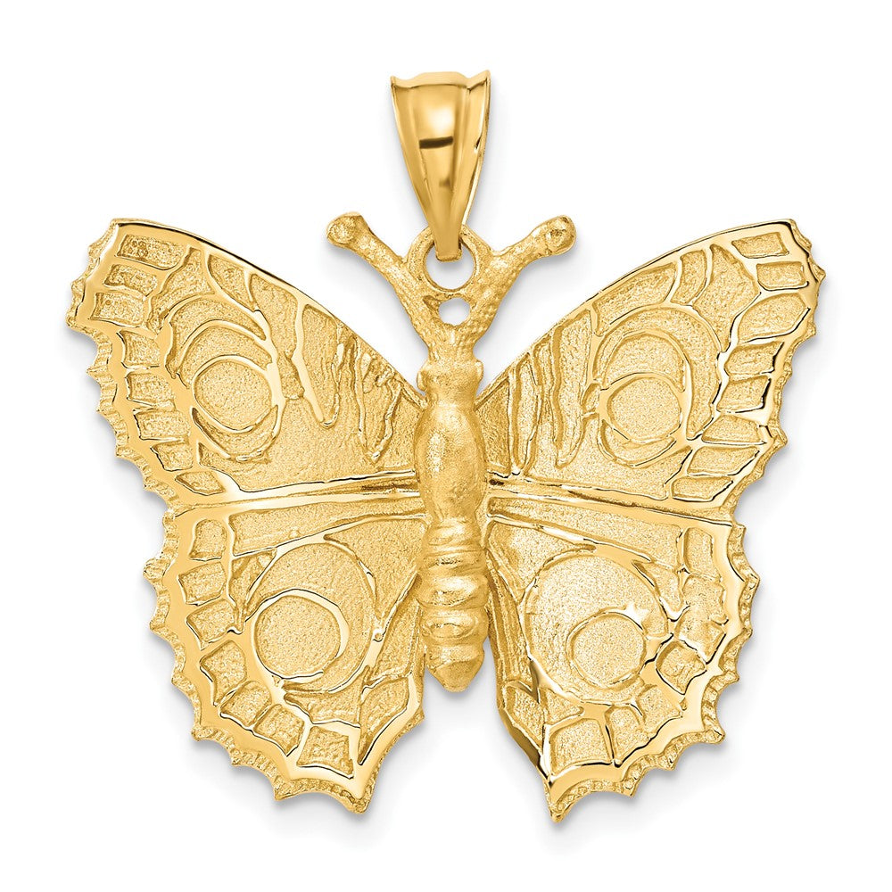 14k Yellow Gold Butterfly Charm