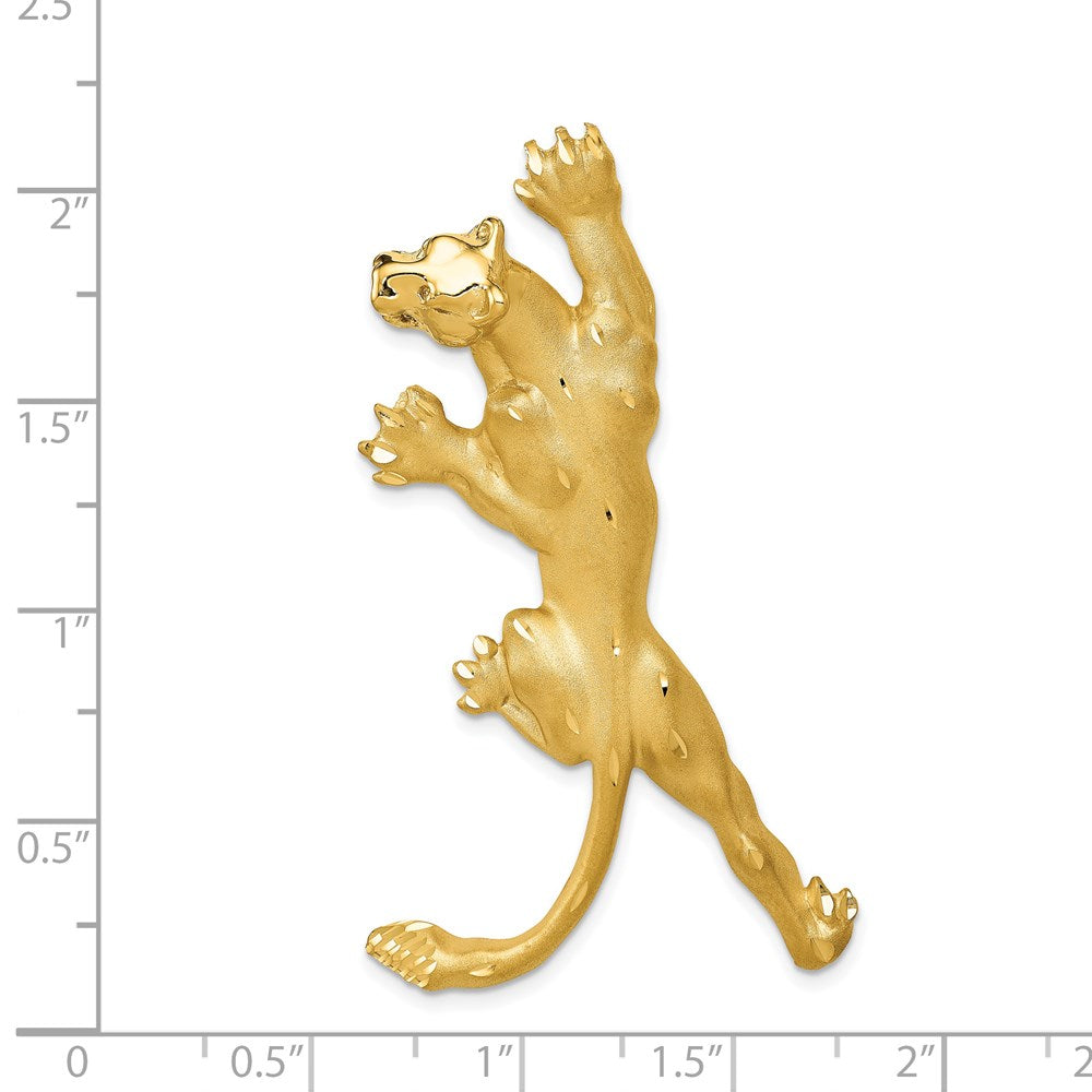 14k Yellow Gold Panther Pendant