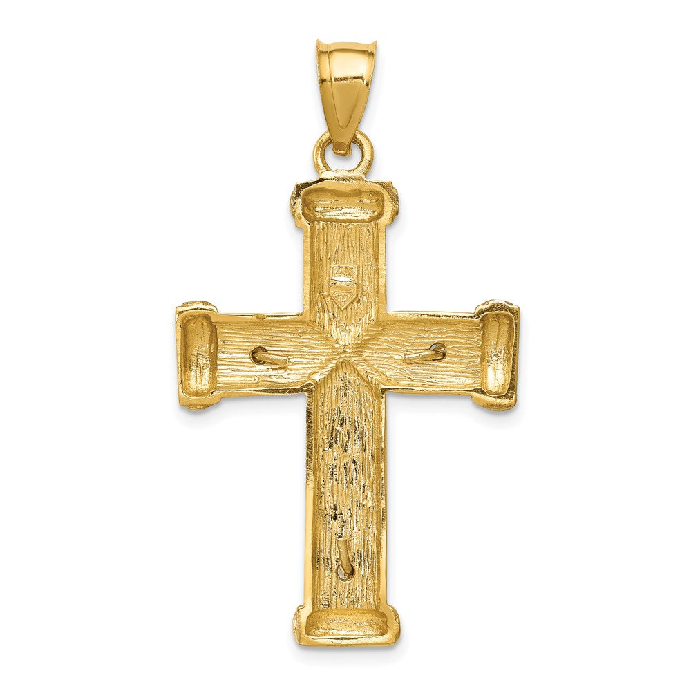 14k Two-tone Gold Crucifix Pendant