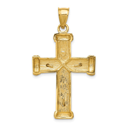 14k Two-tone Gold Crucifix Pendant