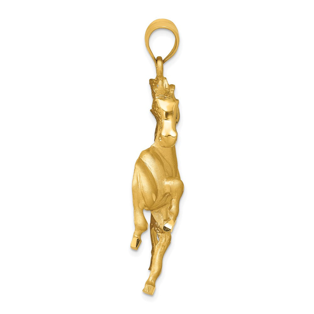 14k Yellow Gold Horse Pendant