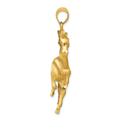 14k Yellow Gold Horse Pendant