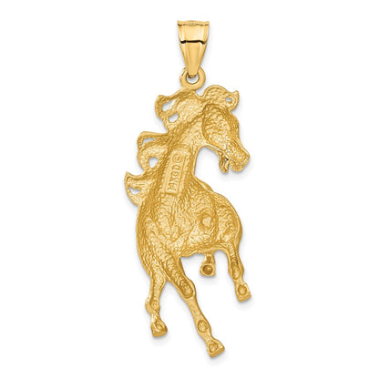 14k Yellow Gold Horse Pendant