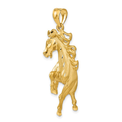 14k Yellow Gold Horse Pendant