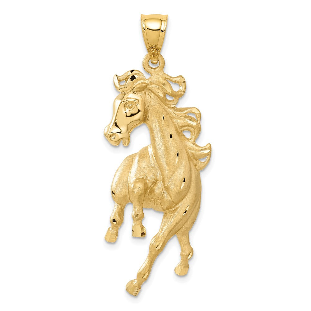 14k Yellow Gold Horse Pendant