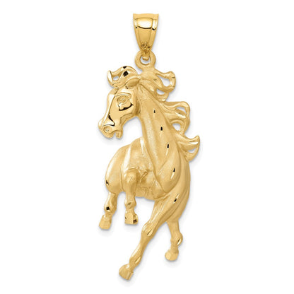 14k Yellow Gold Horse Pendant