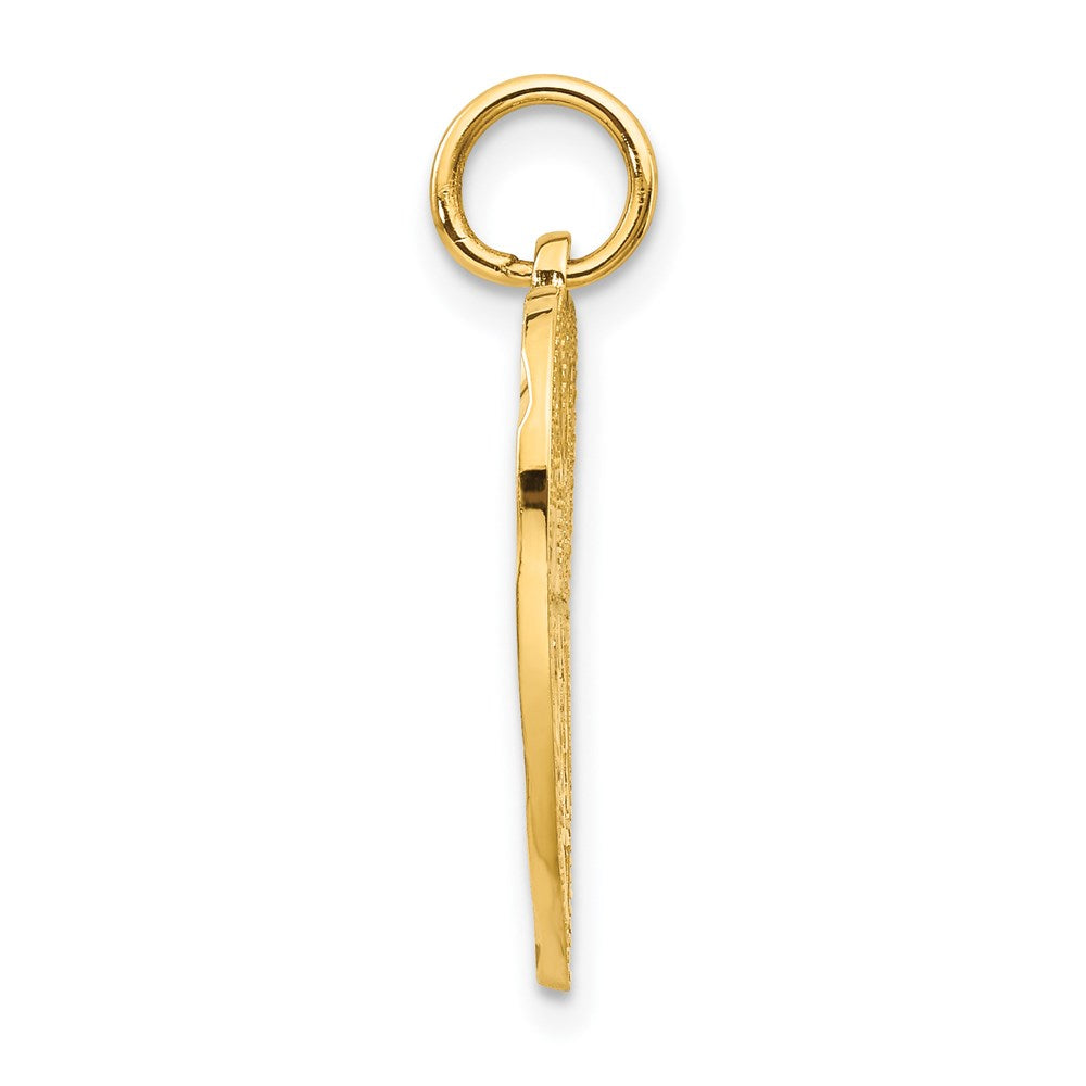 14k Yellow Gold SWEET 16 in A Heart Charm