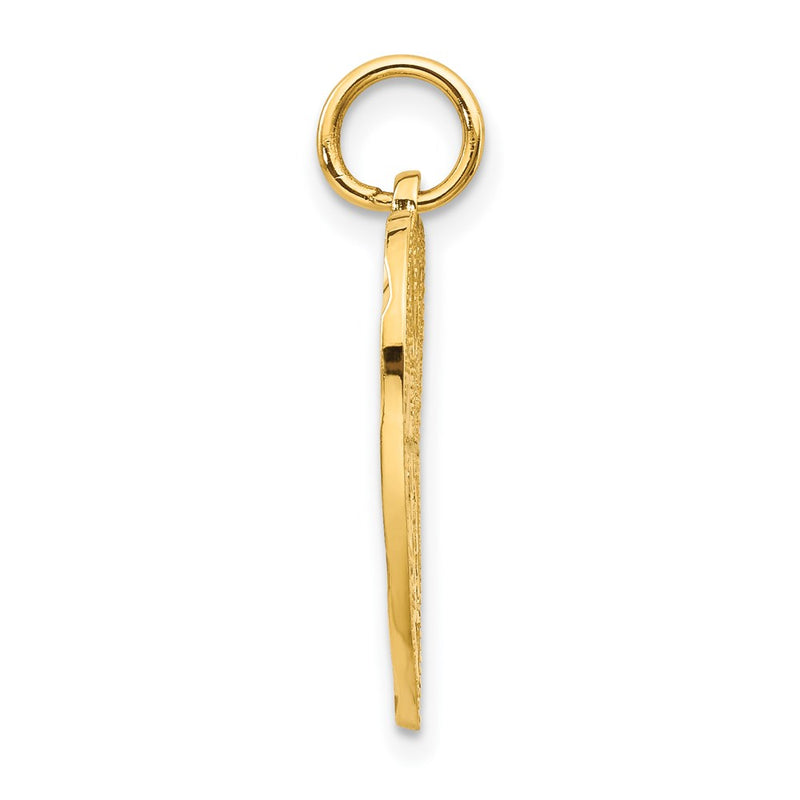 14k Yellow Gold SWEET 16 in A Heart Charm