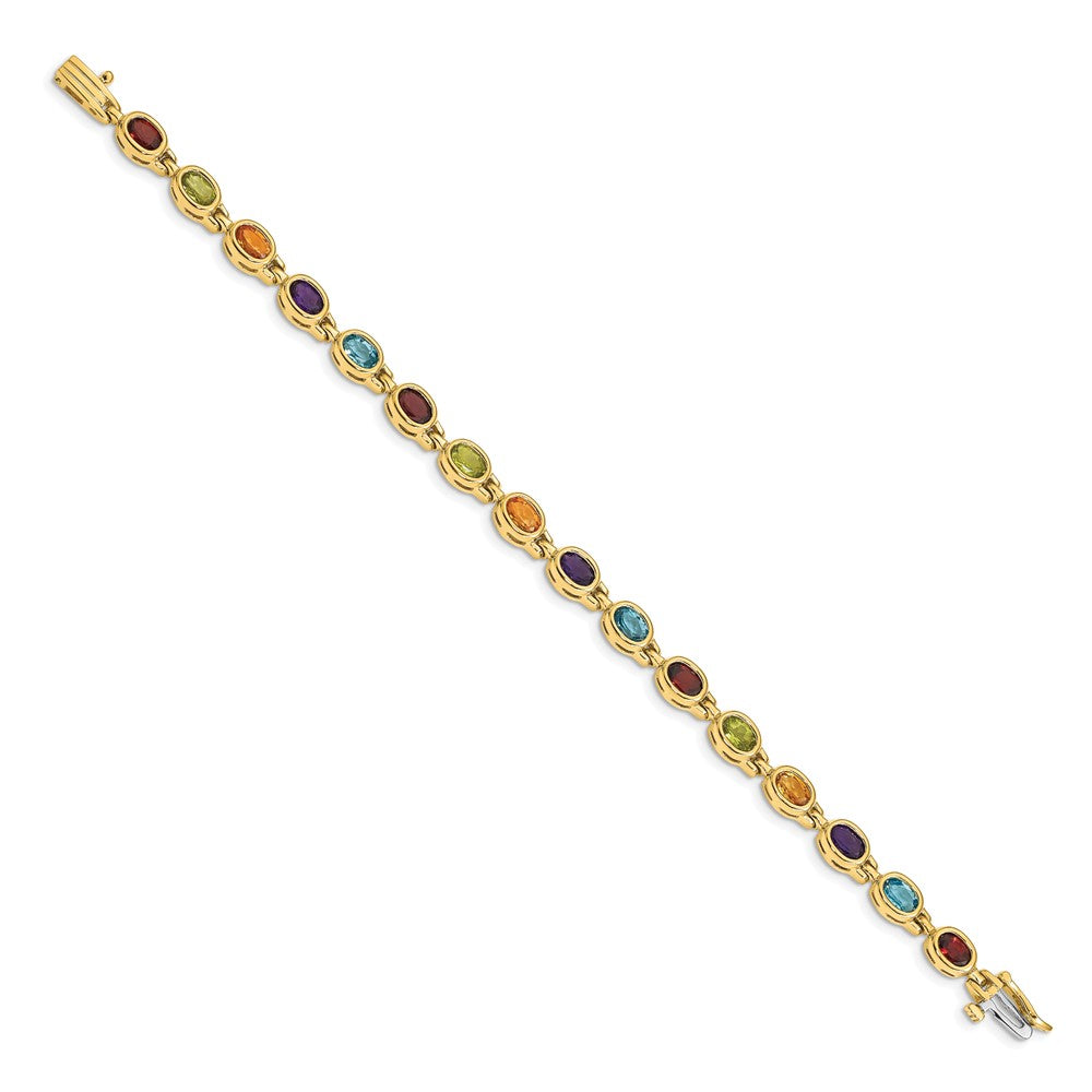 14k Yellow Gold Checkerboard Peridot and Diamond Pendant