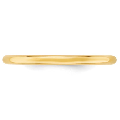 Solid 18K Yellow Gold 2mm Standard Comfort Fit Men's/Women's Wedding Band Ring Size 12.5