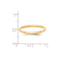 Solid 18K Yellow Gold 2mm Standard Comfort Fit Men's/Women's Wedding Band Ring Size 4.5