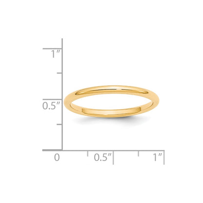 Solid 18K Yellow Gold 2mm Standard Comfort Fit Men's/Women's Wedding Band Ring Size 12.5