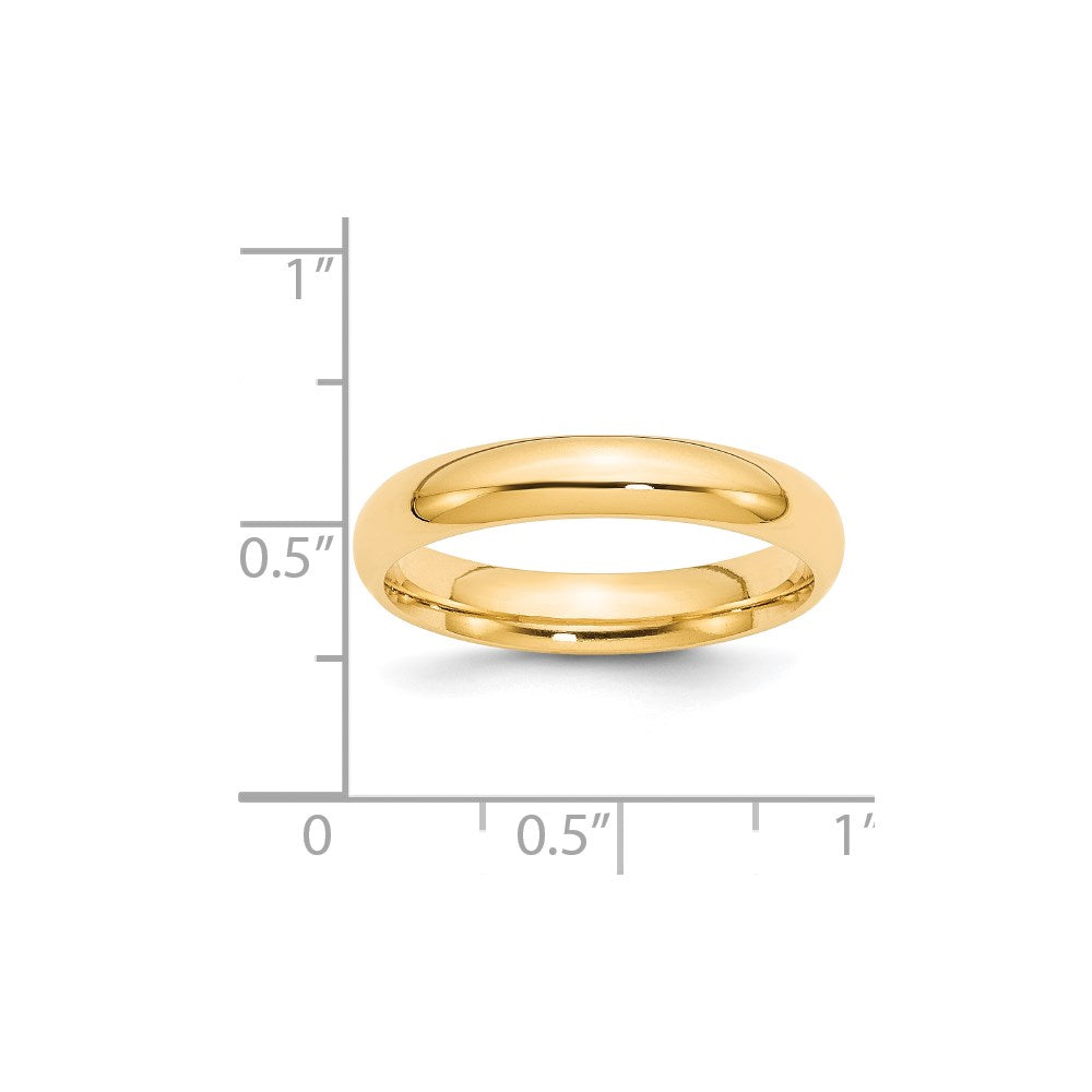 Solid 18K Yellow Gold 4mm Comfort Fit Men's/Women's Wedding Band Ring Size 10.5