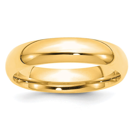Solid 18K Yellow Gold 5mm Standard Comfort Fit Men's/Women's Wedding Band Ring Size 13.5