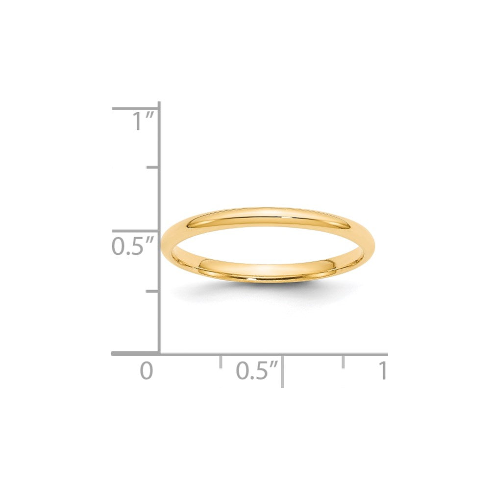 Solid 18K Yellow Gold 2mm Light Weight Comfort Fit Men's/Women's Wedding Band Ring Size 4.5