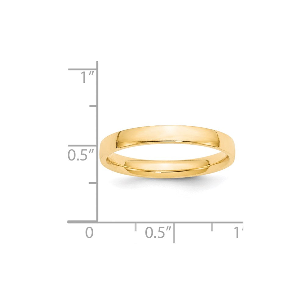 Solid 18K Yellow Gold 3mm Light Weight Comfort Fit Men's/Women's Wedding Band Ring Size 7