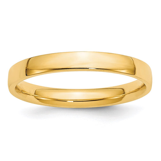 Solid 14K Yellow Gold 3mm Light Weight Comfort Fit Men's/Women's Wedding Band Ring Size 14