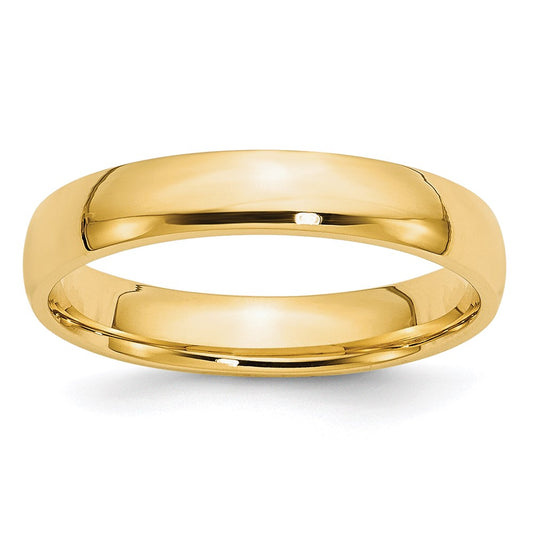 Solid 14K Yellow Gold 4mm Light Weight Comfort Fit Men's/Women's Wedding Band Ring Size 5