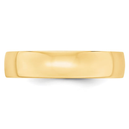 Solid 18K Yellow Gold 5mm Light Weight Comfort Fit Men's/Women's Wedding Band Ring Size 6