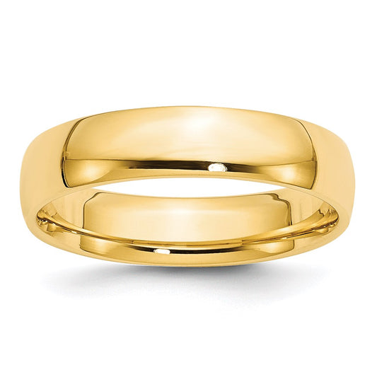 Solid 18K Yellow Gold 5mm Light Weight Comfort Fit Men's/Women's Wedding Band Ring Size 5