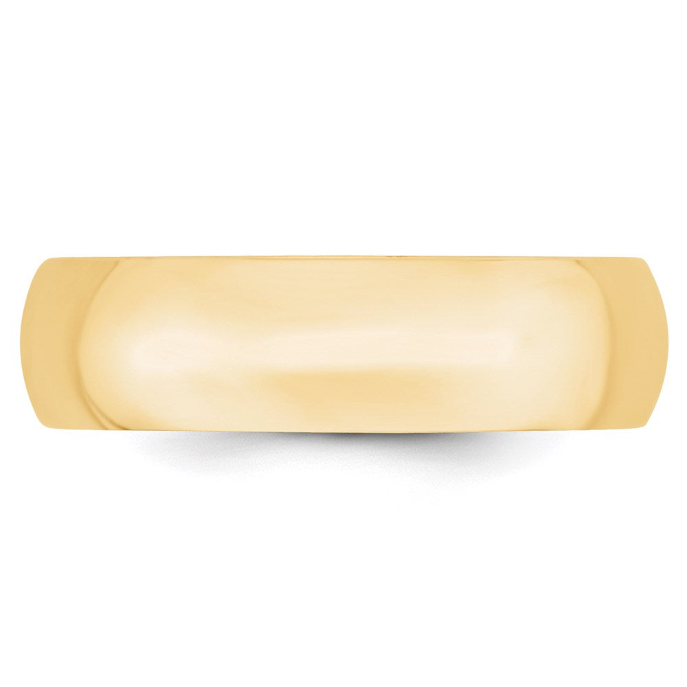 Solid 18K Yellow Gold 6mm Light Weight Comfort Fit Men's/Women's Wedding Band Ring Size 13.5
