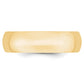 Solid 18K Yellow Gold 6mm Light Weight Comfort Fit Men's/Women's Wedding Band Ring Size 12.5