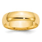 Solid 18K Yellow Gold 6mm Light Weight Comfort Fit Men's/Women's Wedding Band Ring Size 7.5