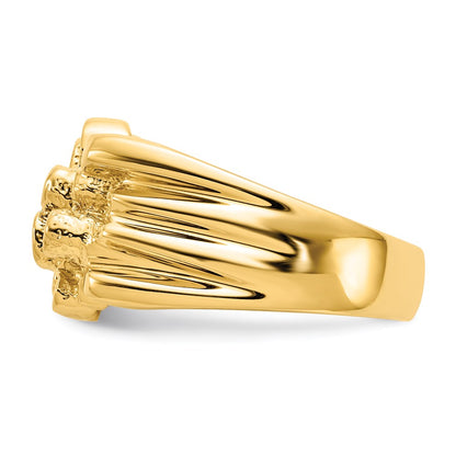 14K Yellow Gold Men's Nugget Ring