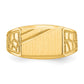 14K Yellow Gold 8.5x13.0mm Open Back Men's Signet Ring
