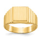 14K Yellow Gold 10.0x8.5mm Open Back Men's Signet Ring