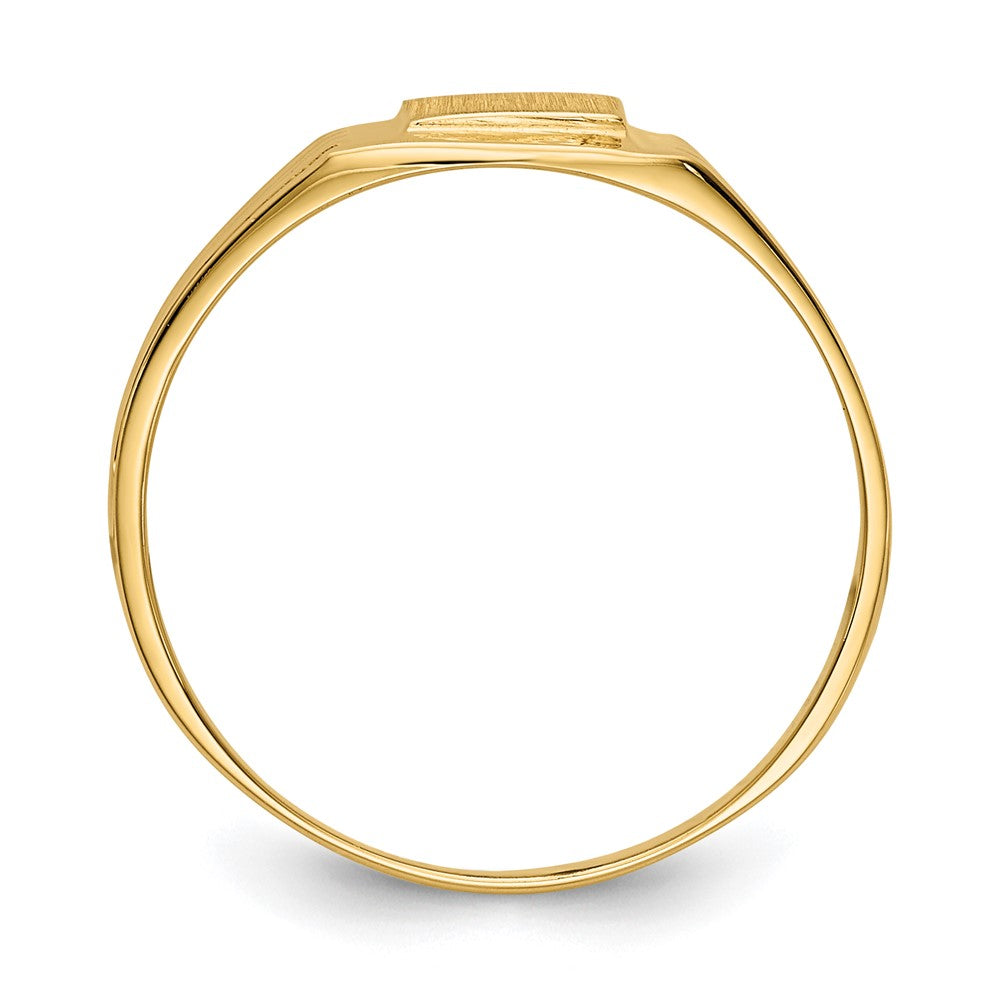 14K Yellow Gold Signet Ring Open Back