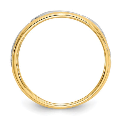 14k Two-tone Gold With Rhodium Dolphin Ring