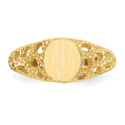 14K Yellow Gold Signet Ring