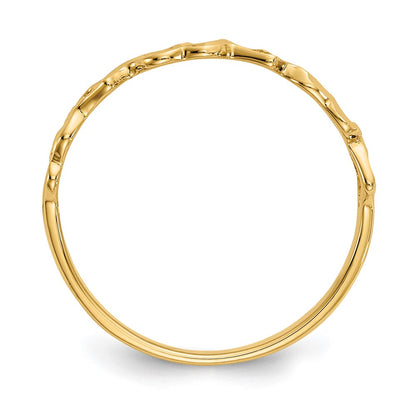 14K Yellow Gold Heart Ring