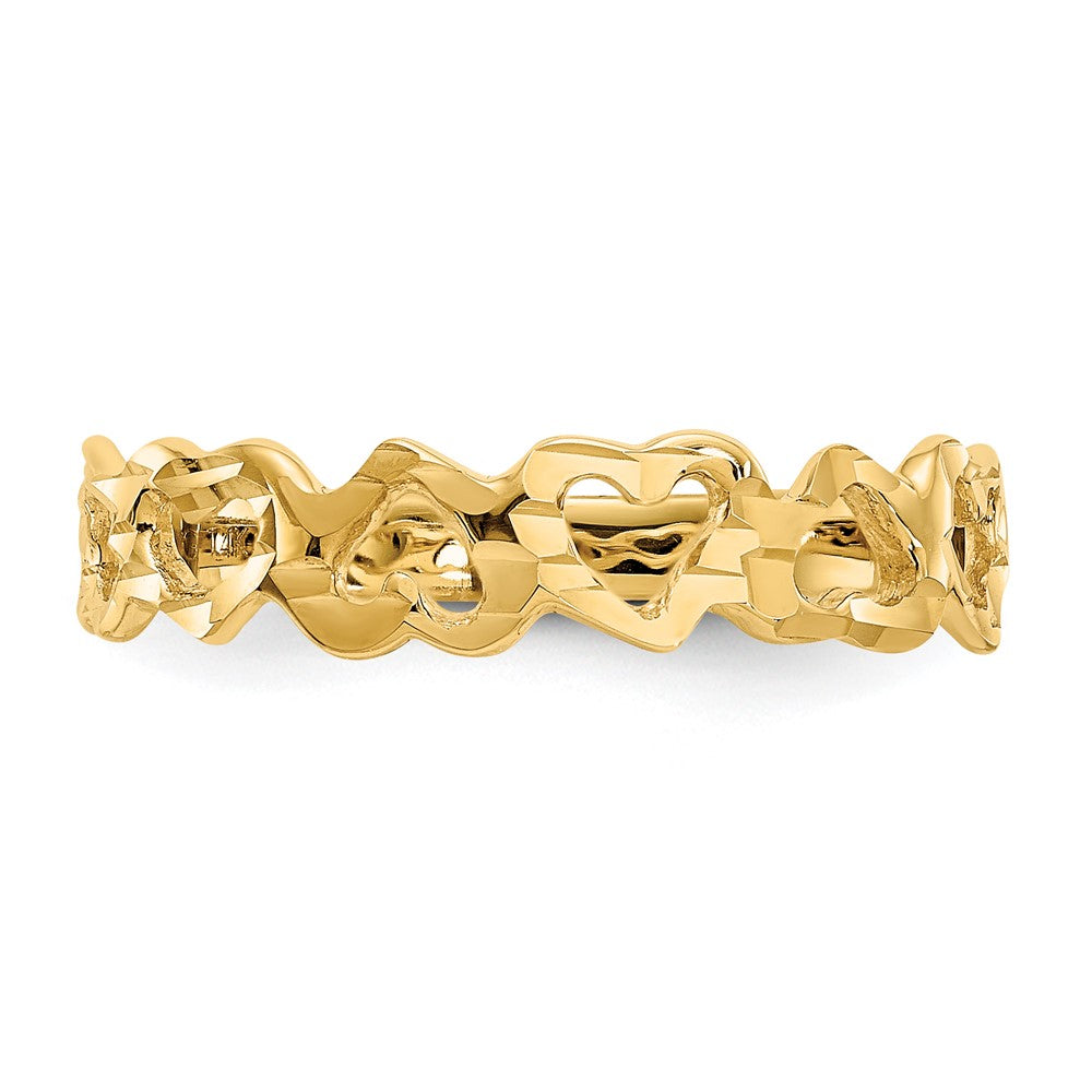 14K Yellow Gold Heart Ring