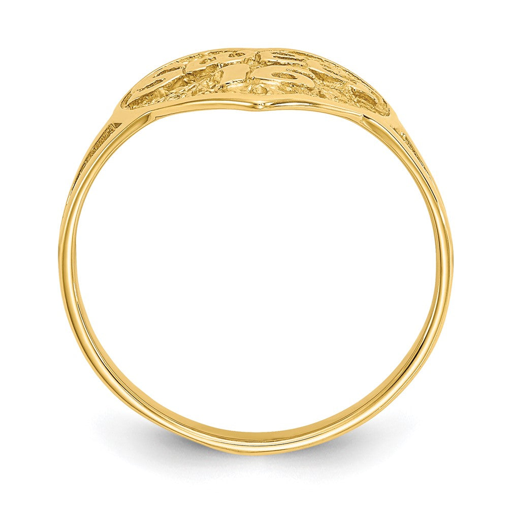 14K Yellow Gold Sweet 16 Heart Ring