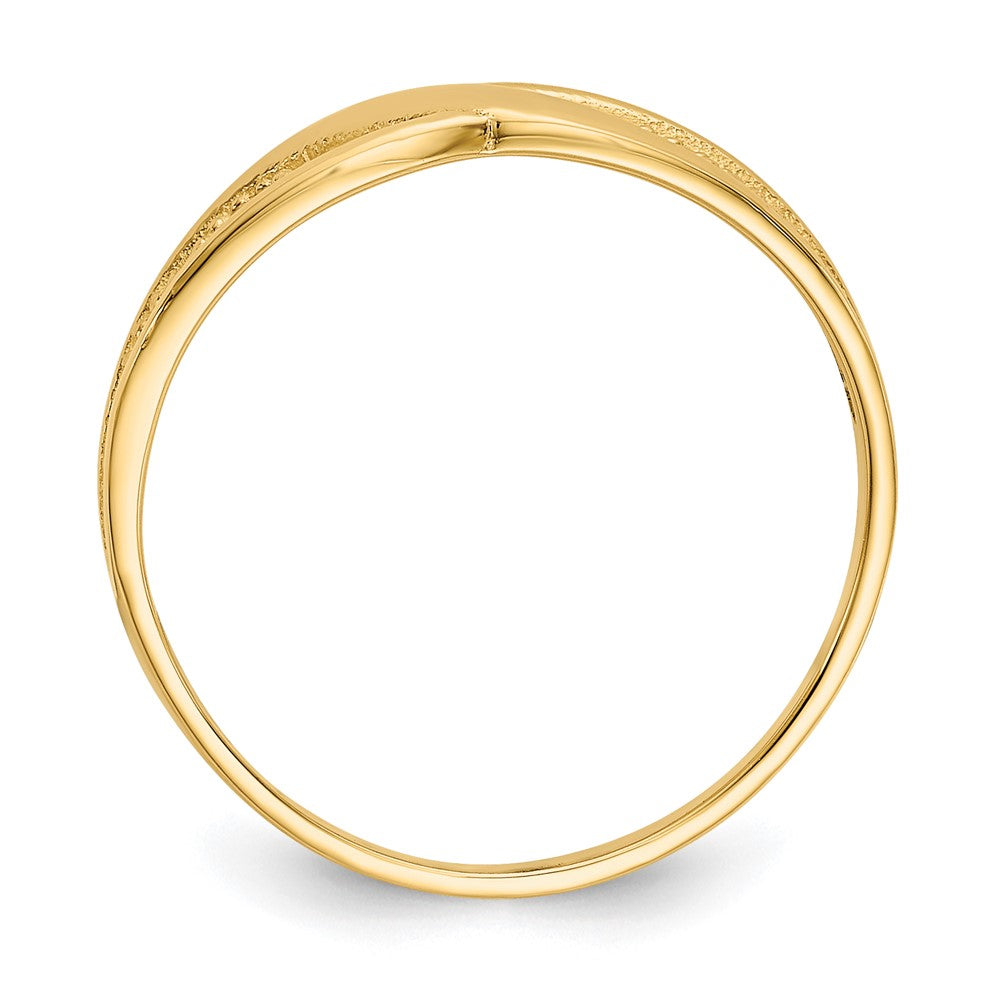 14K Yellow Gold Polished Filigree Ring