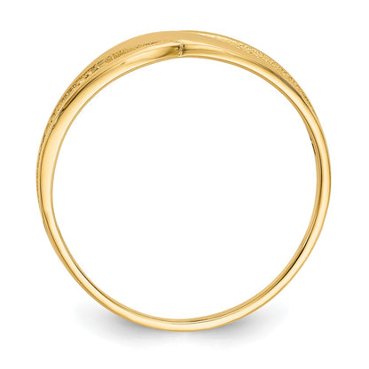 14K Yellow Gold Polished Filigree Ring