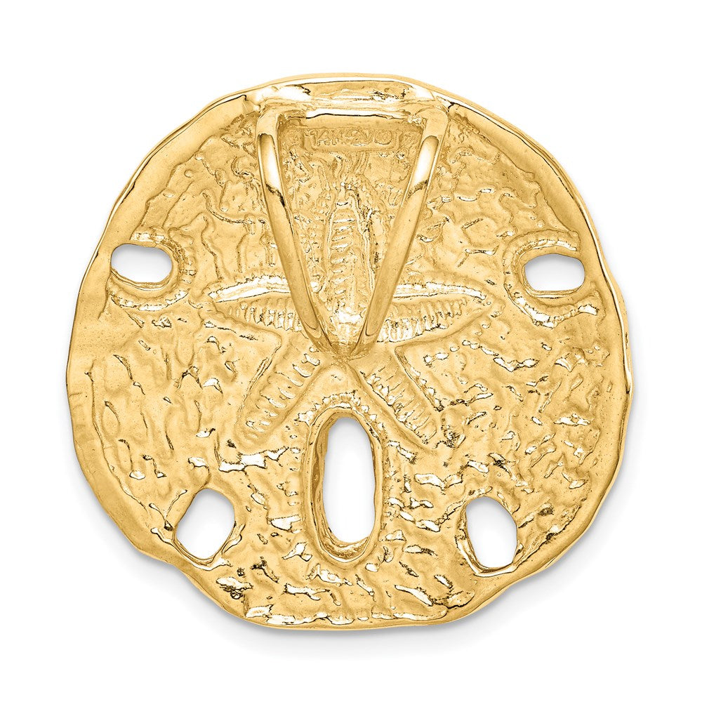 14k Yellow Gold Polished Fits up to 8mm on Both Small Sand Dollar Slide