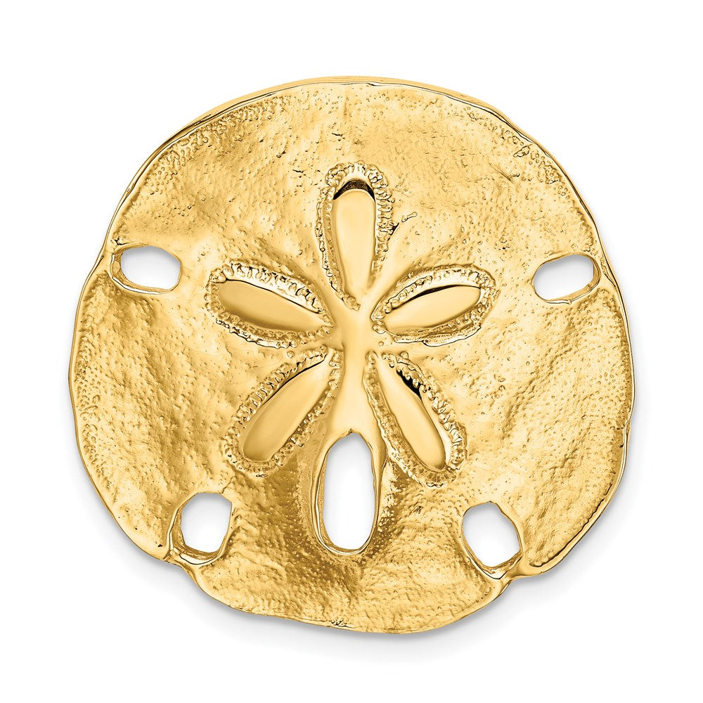 14k Yellow Gold Polished Fits up to 8mm on Both Small Sand Dollar Slide