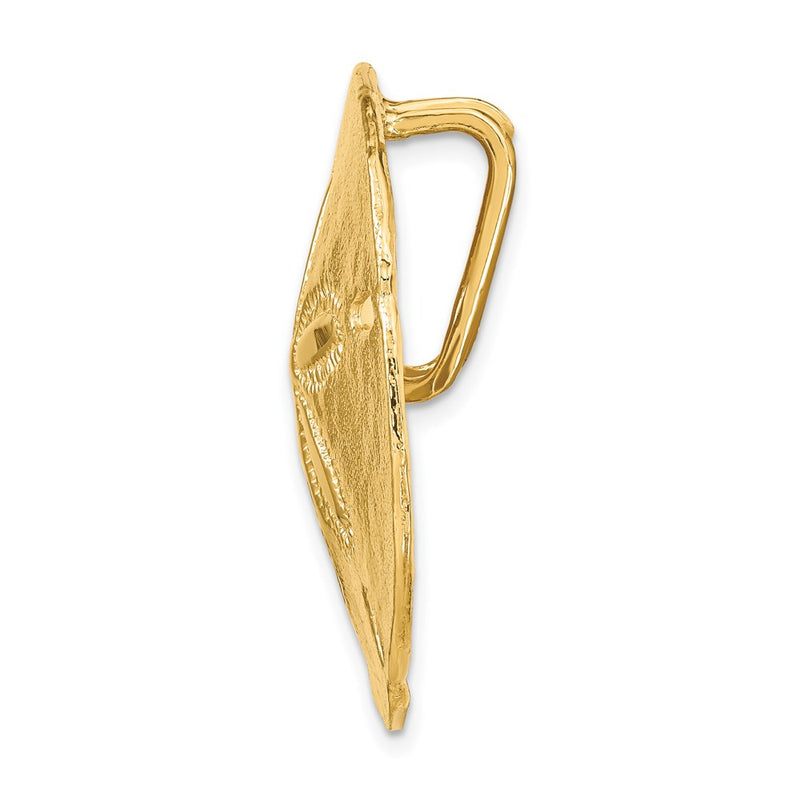 14k Yellow Gold  Fits Up To 8mm and 10mm Medium Sand Dollar Slide