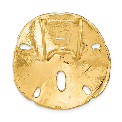 14k Yellow Gold  Fits Up To 8mm and 10mm Medium Sand Dollar Slide