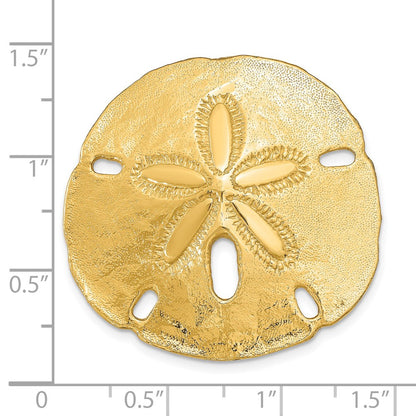 14k Yellow Gold  Fits Up To 8mm and 10mm Medium Sand Dollar Slide