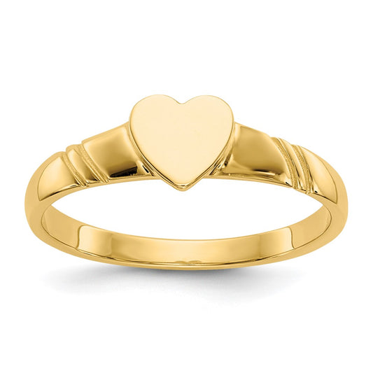14K Yellow Gold Children's Heart Ring